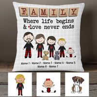 Personalized Family Love Never Ends Pillow DB13 26O53 thumb 1