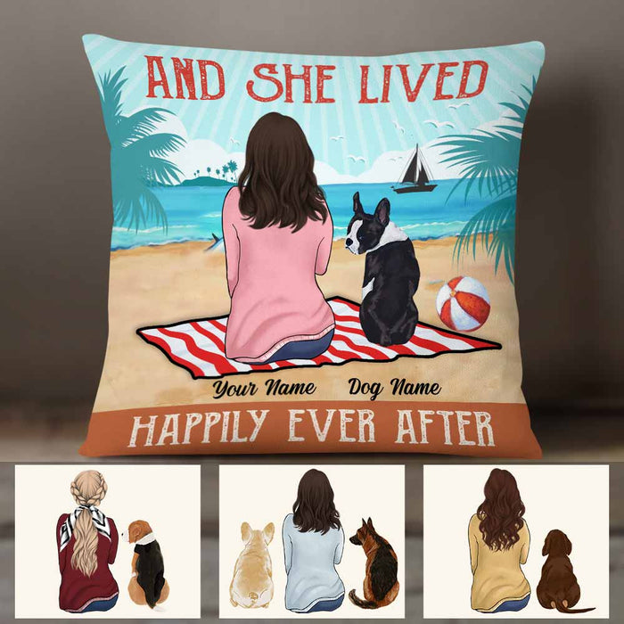 Personalized Dog Mom Pillow DB12 87O58 1