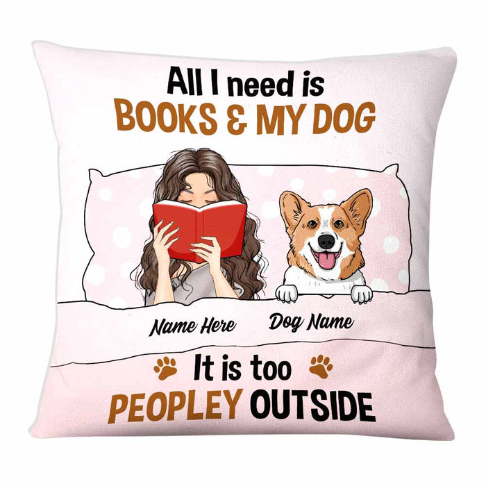 Personalized Book Dog Mom Pillow NB291 81O58 1