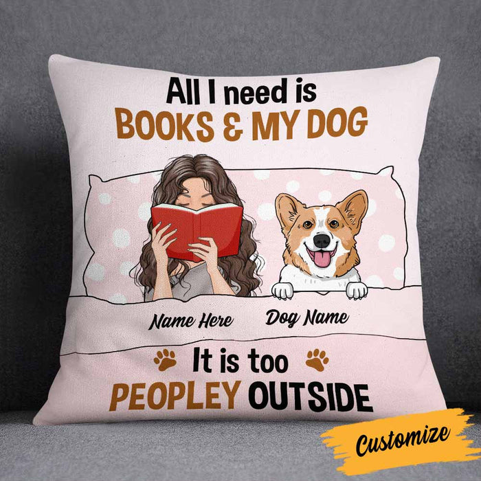 Personalized Book Dog Mom Pillow NB291 81O58 1
