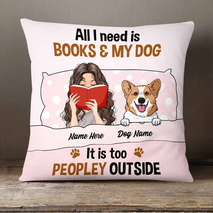 Personalized Book Dog Mom Pillow NB291 81O58 1