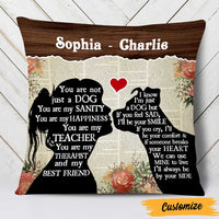 Personalized Dog Mom Conversation Love Pillow DB11 81O47 thumb 1