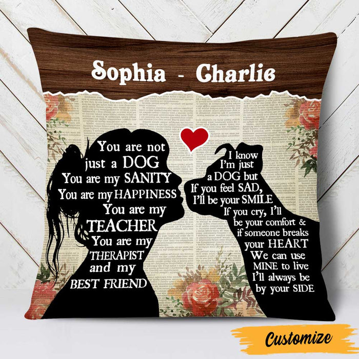 Personalized Dog Mom Conversation Love Pillow DB11 81O47 1