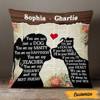 Personalized Dog Mom Conversation Love Pillow DB11 81O47 thumb 1