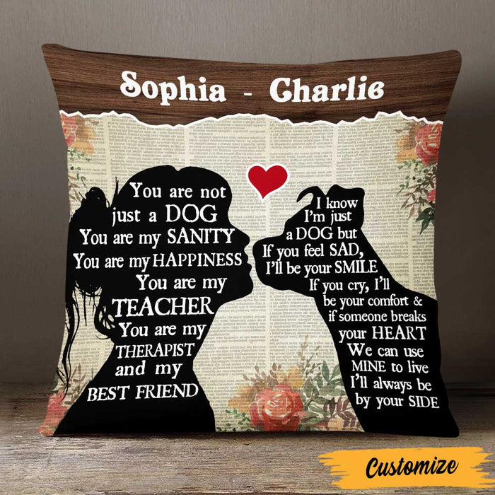 Personalized Dog Mom Conversation Love Pillow DB11 81O47 1