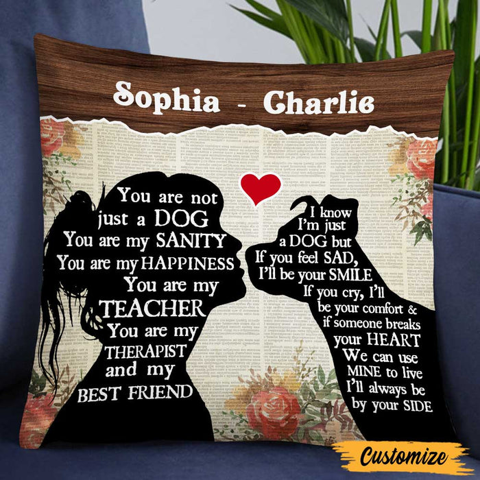 Personalized Dog Mom Conversation Love Pillow DB11 81O47 1