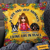 Personalized Hippie Girl Dog Pillow DB13 81O36 thumb 1