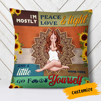 Personalized Hippie Girl Pillow NB296 87O66 thumb 1