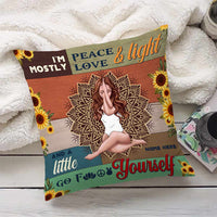 Personalized Hippie Girl Pillow NB296 87O66 thumb 1