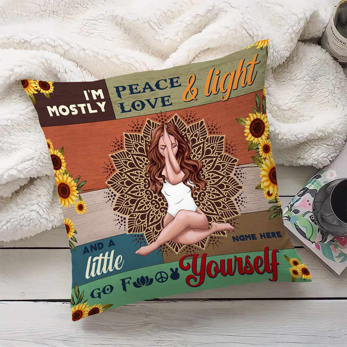 Personalized Hippie Girl Pillow NB296 87O66 1