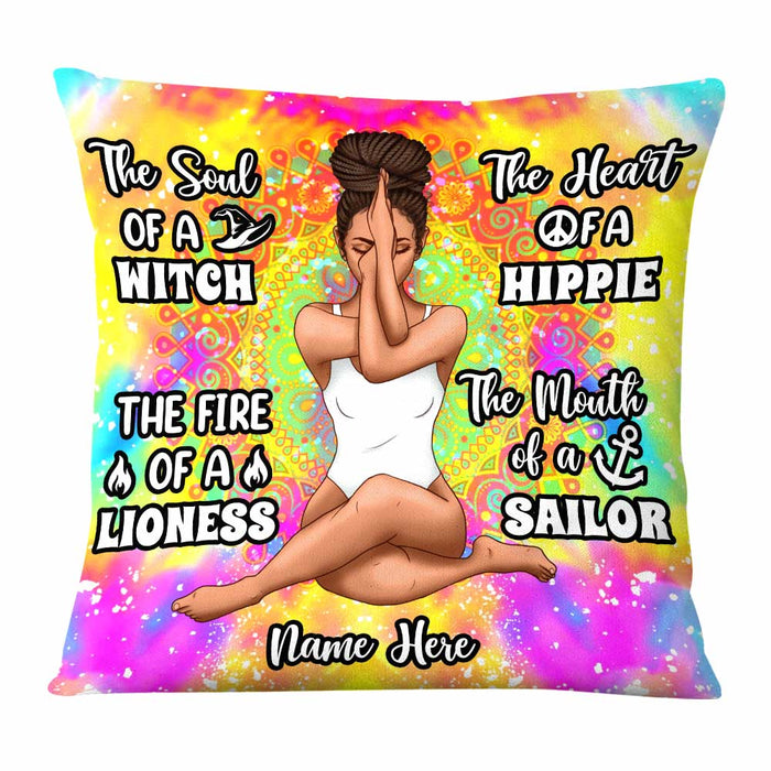Personalized Hippie Girl Pillow DB14 87O58 1