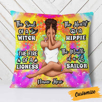 Personalized Hippie Girl Pillow DB14 87O58 thumb 1