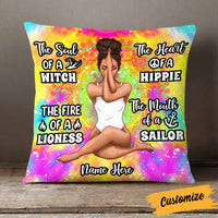 Personalized Hippie Girl Pillow DB14 87O58 thumb 1