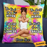 Personalized Hippie Girl Pillow DB14 87O58 thumb 1
