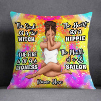 Personalized Hippie Girl Pillow DB14 87O58 thumb 1