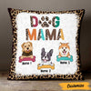 Personalized Dog Mom Leopard Pattern Pillow DB12 95O47 1