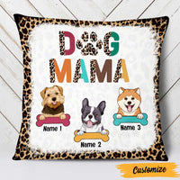 Personalized Dog Mom Leopard Pattern Pillow DB12 95O47 thumb 1