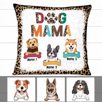 Personalized Dog Mom Leopard Pattern Pillow DB12 95O47 thumb 1