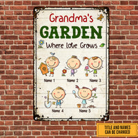Personalized Grandma Garden Metal Sign JN303 26O47 thumb 1