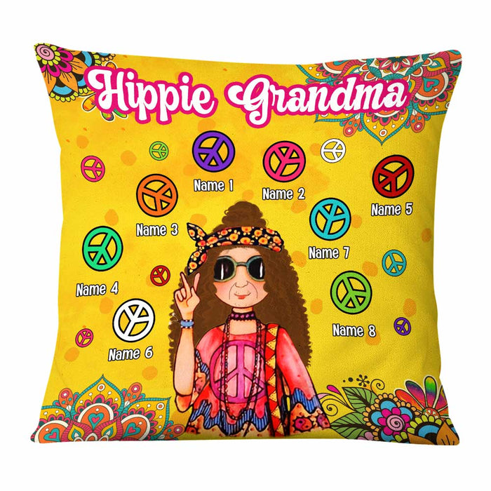 Personalized Hippie Grandma Pillow DB13 95O58 1