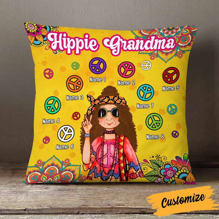 Personalized Hippie Grandma Pillow DB13 95O58 1