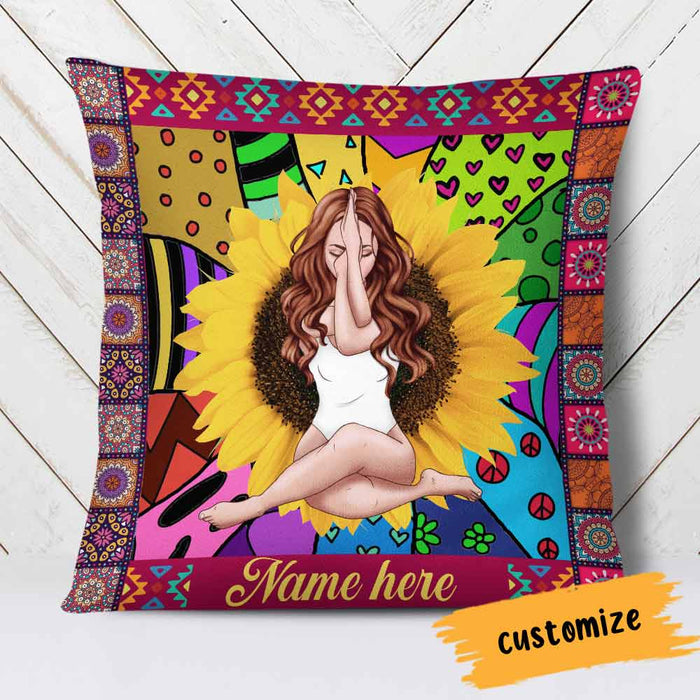 Personalized Hippie Girl Pillow NB299 95O66 1