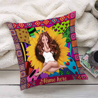 Personalized Hippie Girl Pillow NB299 95O66 thumb 1