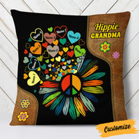 Personalized Hippie Mom Grandma Pillow DB16 26O53 thumb 1