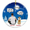 Personalized Dog Dad Memo Christmas Conversation Circle Ornament NB153 81O34 1