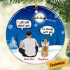 Personalized Dog Dad Memo Christmas Conversation Circle Ornament NB153 81O34 1