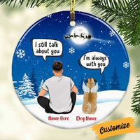 Personalized Dog Dad Memo Christmas Conversation Circle Ornament NB153 81O34 thumb 1