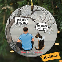 Personalized Dog Dad Memo Christmas Conversation Circle Ornament NB153 81O34 thumb 1