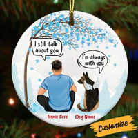 Personalized Dog Dad Memo Christmas Conversation Circle Ornament NB153 81O34 thumb 1