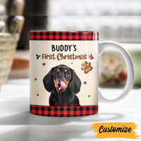 Personalized Dog Cat Photo First Christmas Mug NB131 95O57 thumb 1