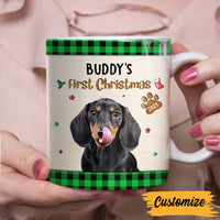 Personalized Dog Cat Photo First Christmas Mug NB131 95O57 thumb 1