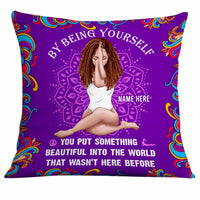 Personalized Hippie Girl Being Yourself Pillow DB14 95O34 thumb 1
