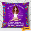 Personalized Hippie Girl Being Yourself Pillow DB14 95O34 1