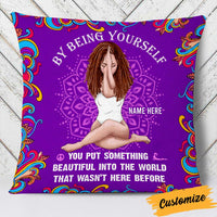 Personalized Hippie Girl Being Yourself Pillow DB14 95O34 thumb 1