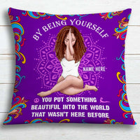 Personalized Hippie Girl Being Yourself Pillow DB14 95O34 thumb 1