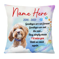Personalized Dog Memo Photo Until We Meet Again Pillow DB21 26O53 thumb 1