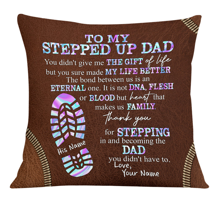 Personalized Stepped Up Dad Pillow DB177 30O19 1