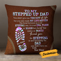 Personalized Stepped Up Dad Pillow DB177 30O19 thumb 1