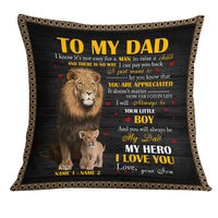 Personalized Dad Grandpa Lion Pillow DB178 95O19 thumb 1