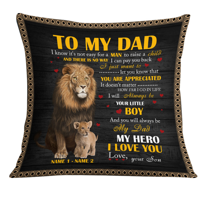 Personalized Dad Grandpa Lion Pillow DB178 95O19 1