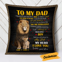 Personalized Dad Grandpa Lion Pillow DB178 95O19 thumb 1