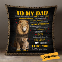 Personalized Dad Grandpa Lion Pillow DB178 95O19 thumb 1