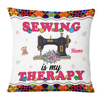 Personalized Love Sewing My Therapy Pillow DB33 26O53 thumb 1