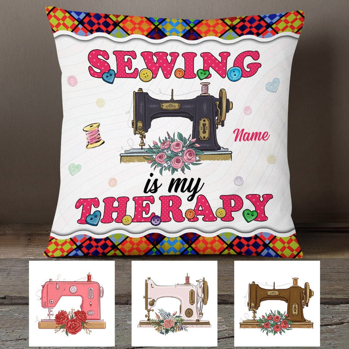 Personalized Love Sewing My Therapy Pillow DB33 26O53 1