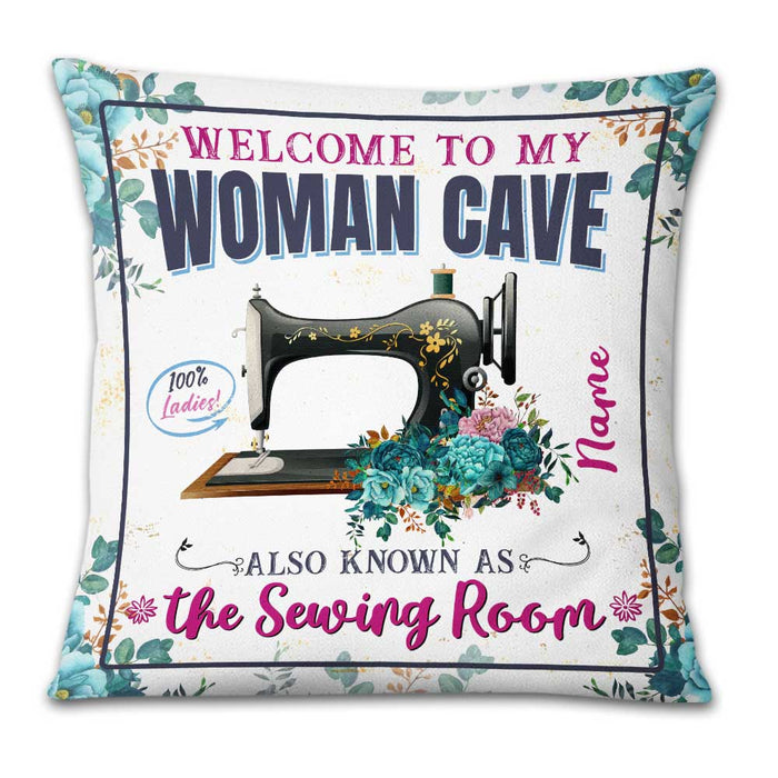 Personalized Love Sewing Woman Cave Pillow DB31 87O23 1