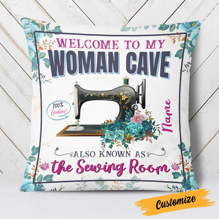 Personalized Love Sewing Woman Cave Pillow DB31 87O23 1